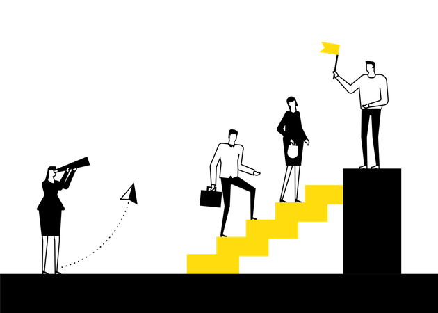 Éxito en el negocio  Ilustración