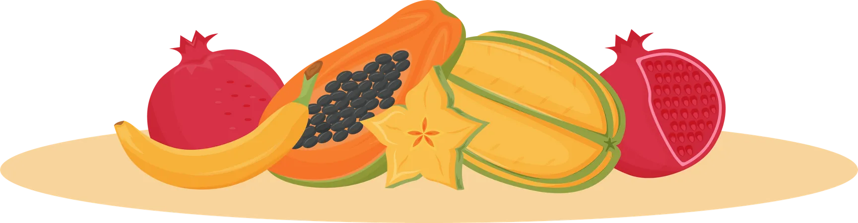 Exotic fruits Illustration