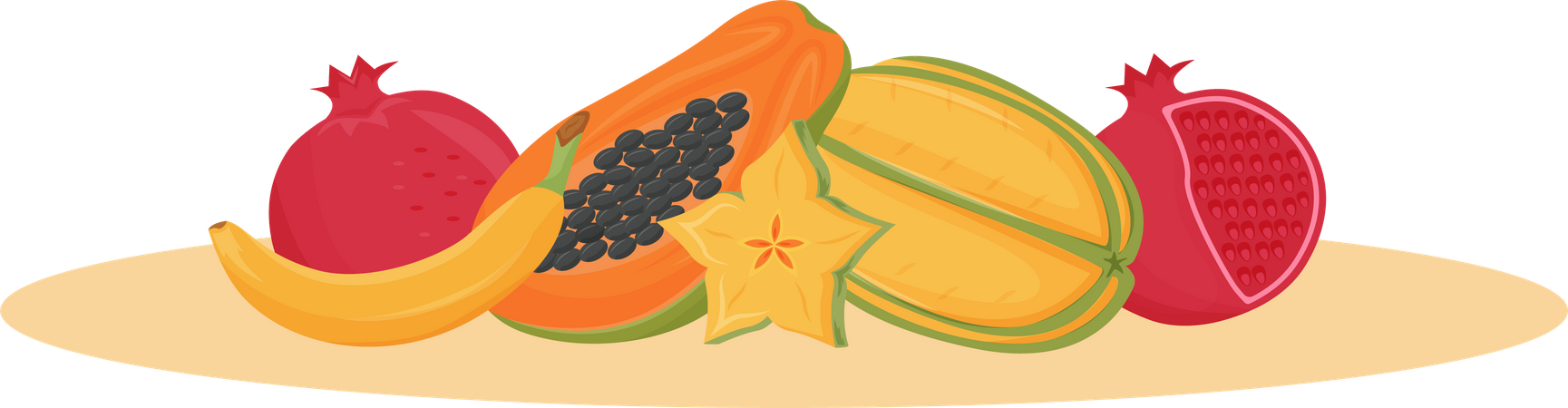 Exotic fruits  Illustration