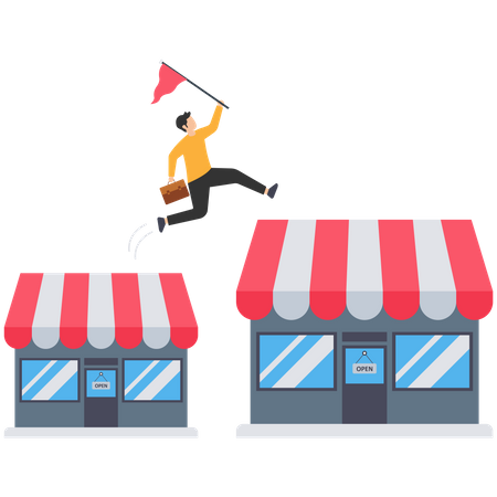 Expand storefront growing business  Illustration