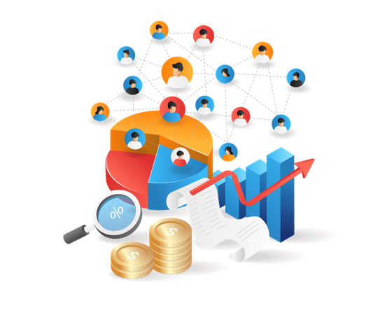 Expanding team network  Illustration