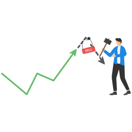 Expected stock market price to sell for making profit  Illustration
