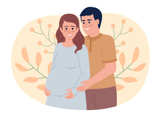 Expecting couple  Illustration