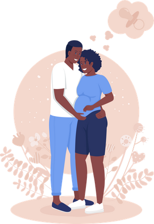 Expecting parents Illustration