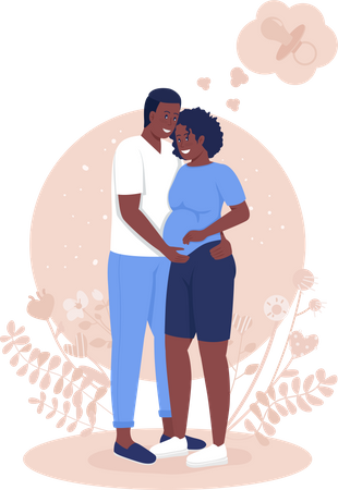 Expecting parents  Illustration