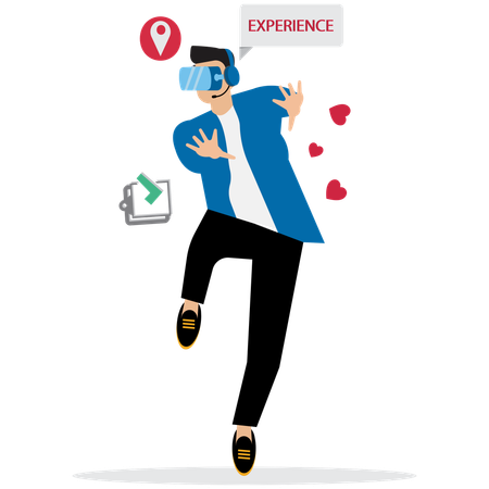 Expérience de réalité virtuelle  Illustration