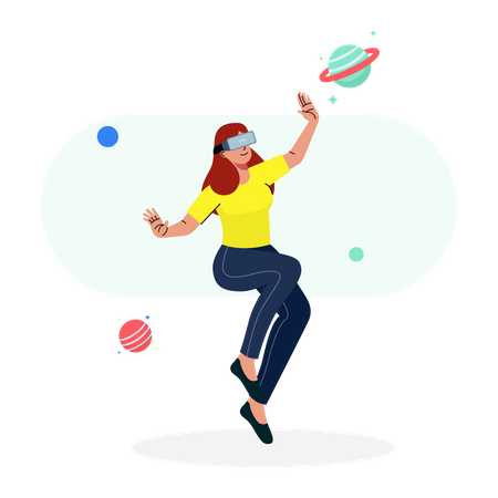 Expérience spatiale utilisant la réalité virtuelle  Illustration