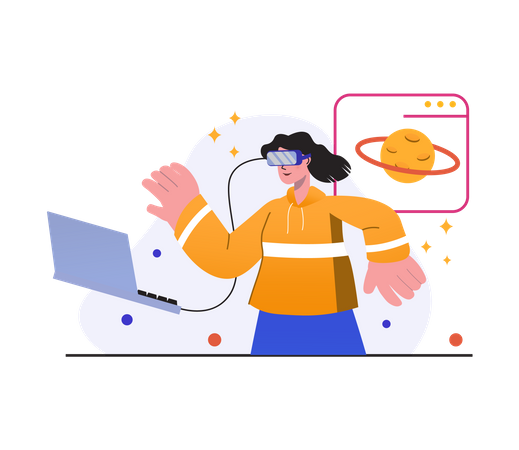 Expérience spatiale vr  Illustration