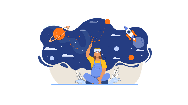 Expérience spatiale vr  Illustration