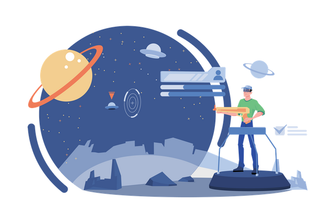 Expérience spatiale vr  Illustration
