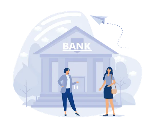 Experienced Bank Personnel Illustration