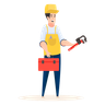 illustration for mechanic hat