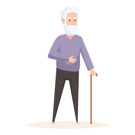Experienced old guy Illustration