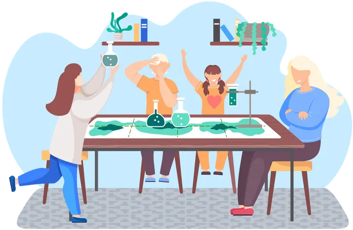 Expériences avec des réactifs à la maison  Illustration
