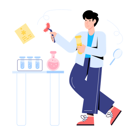 Experiment Lab Illustration