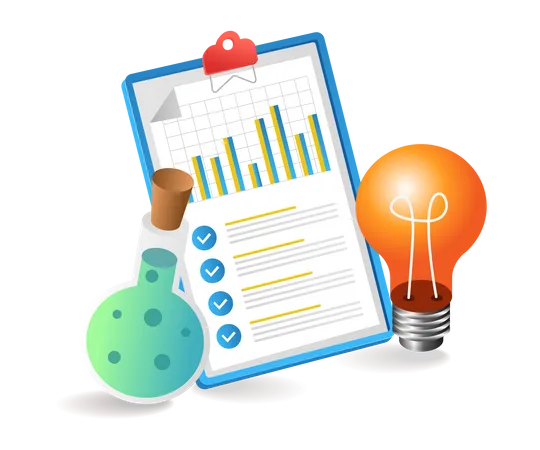 Experimental data analysis in laboratory  Illustration