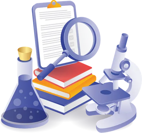 Experimental laboratory analysis information  イラスト