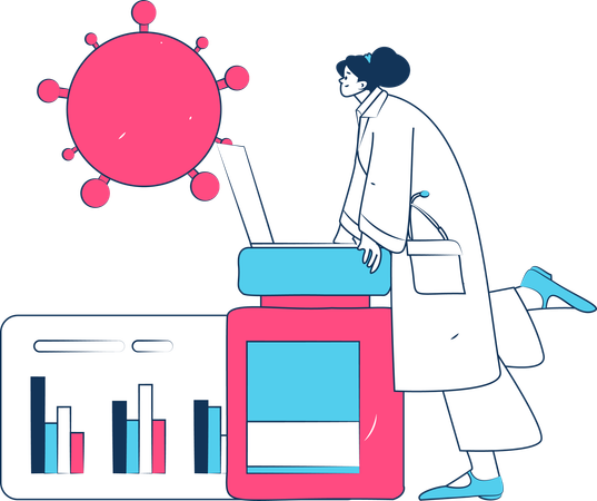 Experimentos químicos feitos em tubo de ensaio  Ilustração