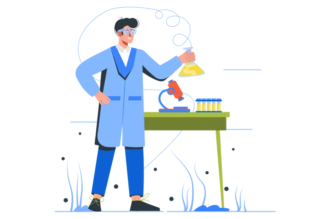 Experiments In Science Laboratory  Illustration