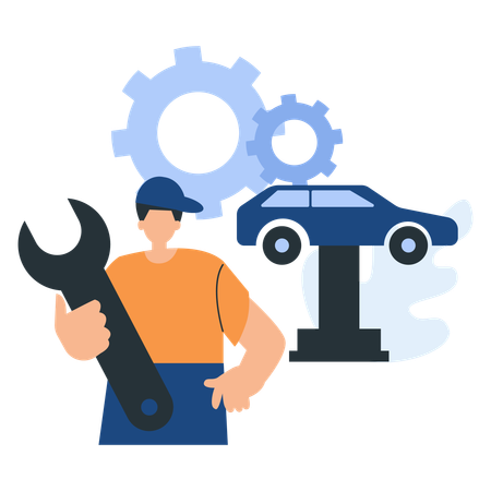 Kompetenter Autoservice  Illustration