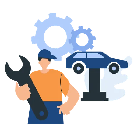 Kompetenter Autoservice  Illustration