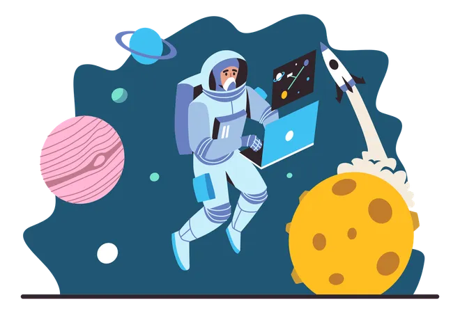 Exploração espacial  Ilustração