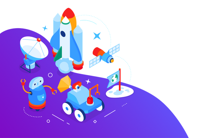 Exploração espacial  Ilustração