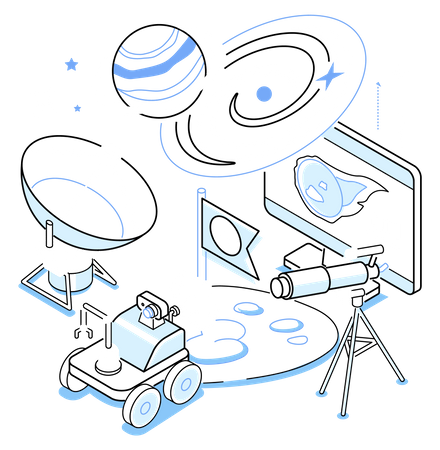 Exploração espacial  Ilustração