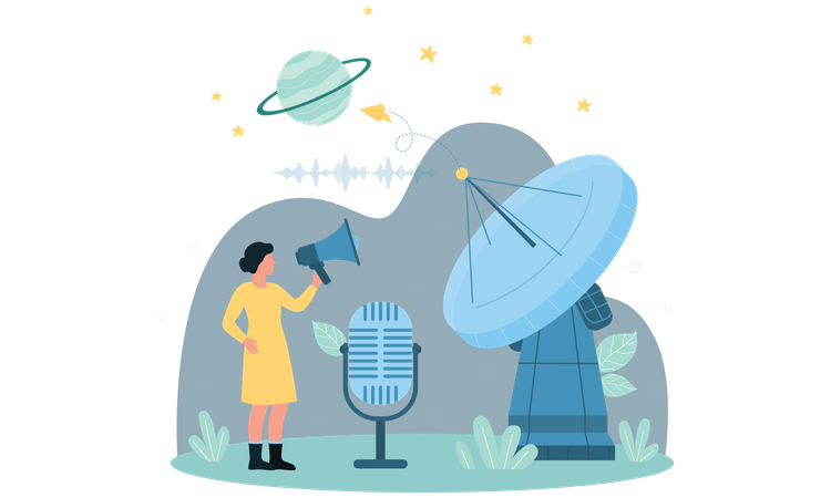 Exploração espacial  Ilustração