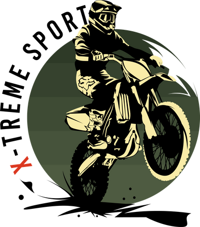 Explora más con motocross  Ilustración