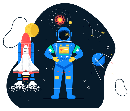 Exploration de l'espace  Illustration