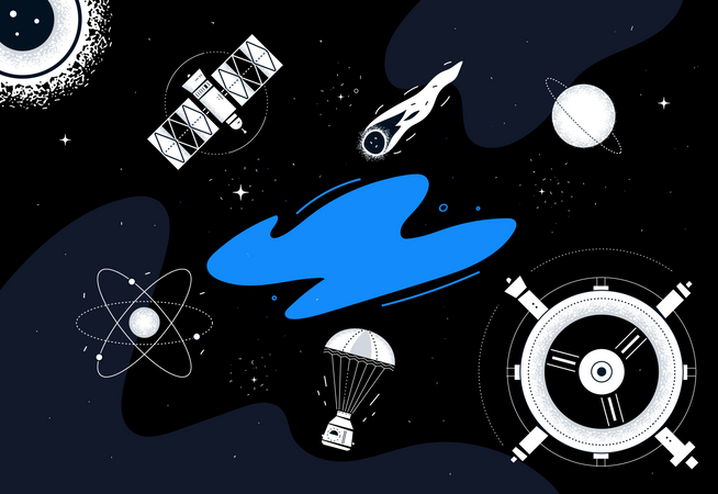 Exploration de l'espace  Illustration