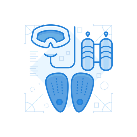 Explore Scuba Diving  Illustration