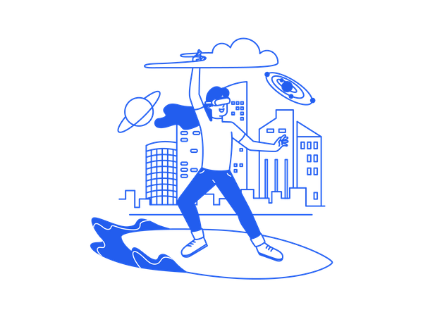 Explorer le monde du métaverse  Illustration