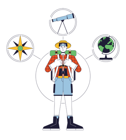 Explorer person archetype  Illustration