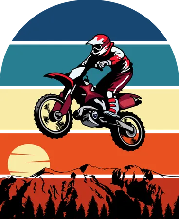 Explorez davantage avec le motocross  Illustration