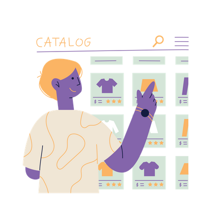 Exploring a Diverse Product Catalog for Endless Choices  Illustration