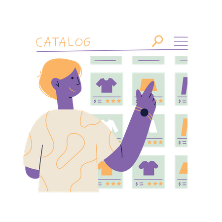 Exploring a Diverse Product Catalog for Endless Choices  Illustration