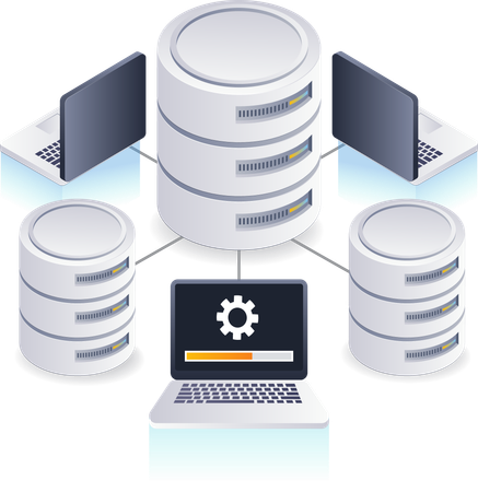 Exploring Data Technology in Computer Network Servers  Illustration