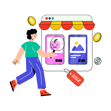 Exploring Nft Marketplace  Illustration