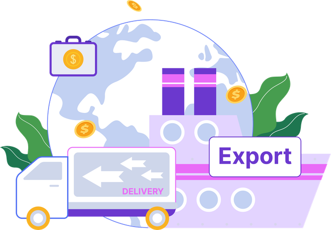 Export business  Illustration