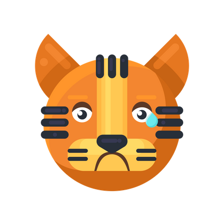 Expresión de llanto de tigre  Ilustración