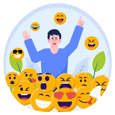 Expresiones emojis  Ilustración