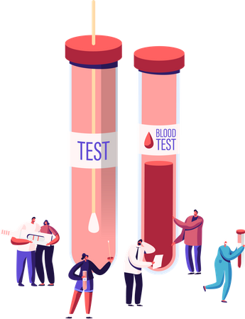Express-Bluttest  Illustration