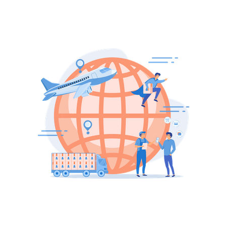 Express cargo delivery service  Illustration