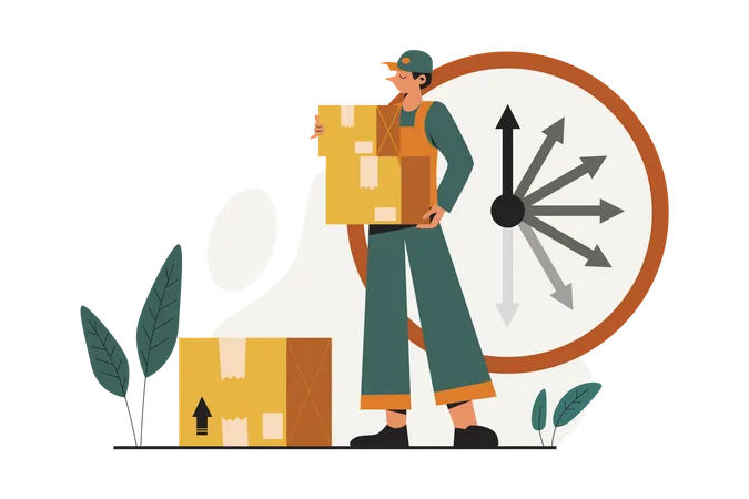 Express Courier Illustration