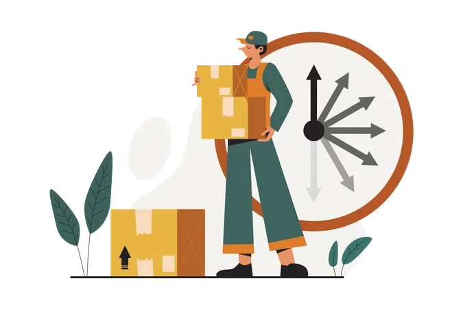 Express Courier  Illustration