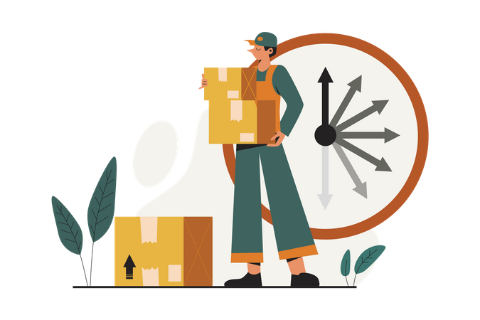 Express Courier Illustration