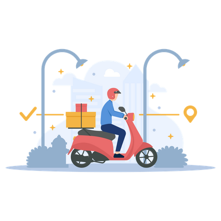 Express Delivery Package  Illustration