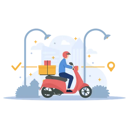 Express Delivery Package  Illustration